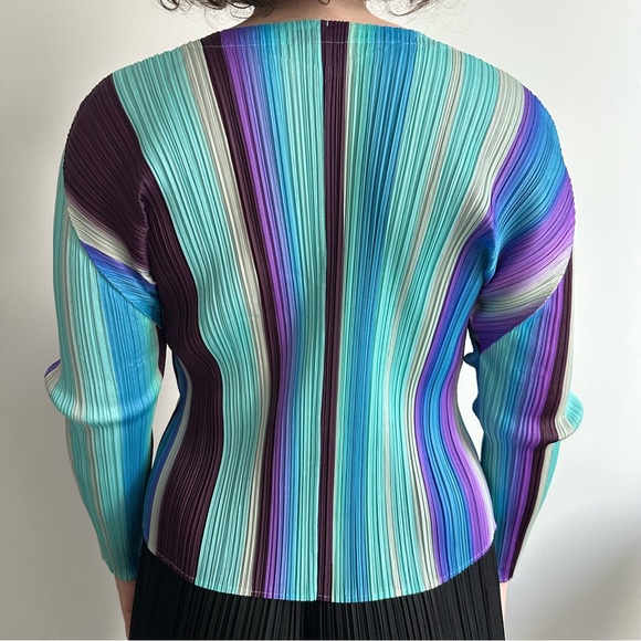 RARE Pleats Please Issey Miyake gradient cardigan - Picture 7 of 8